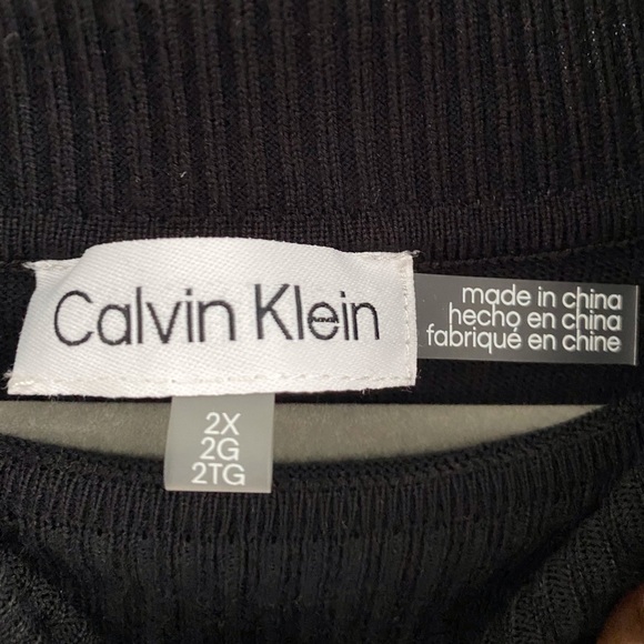 Calvin Klein black turtleneck size 2x NWT - Picture 3 of 5